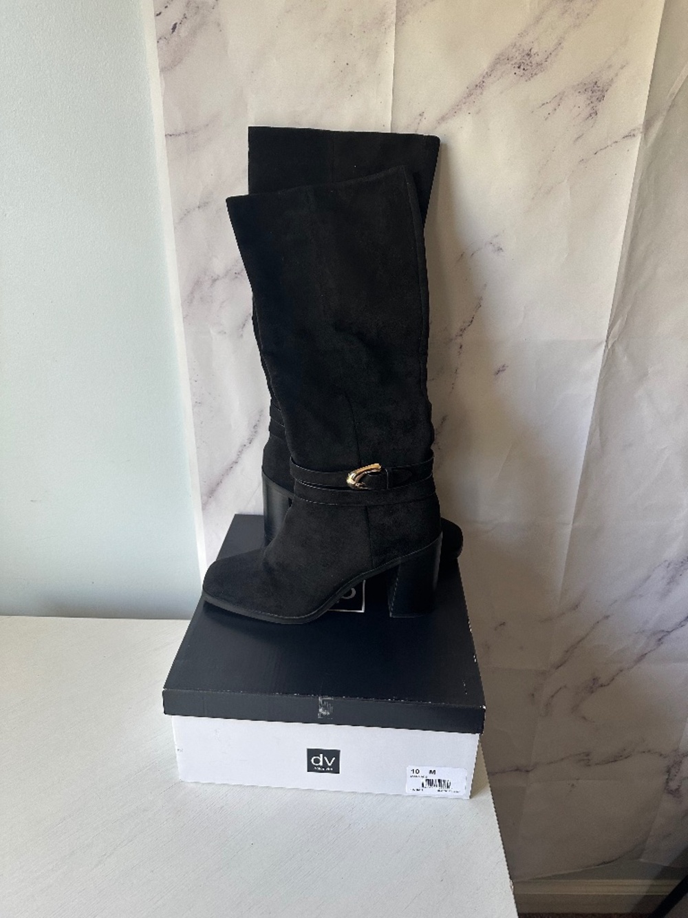 DOLCE VITA FINNIAN FAUX SUEDE KNEE HIGH BOOTS - EXCELLENT WORN ONCE